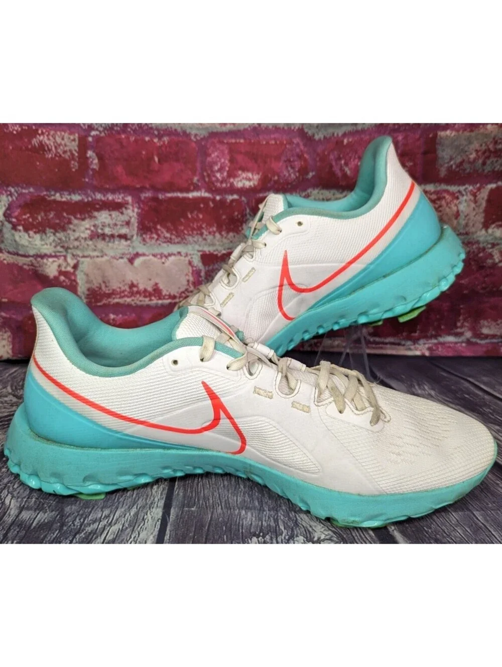 Nike React Infinity Pro Golf Shoes South Beach Koepka CT6620 Mens 12 WHITE TEAL